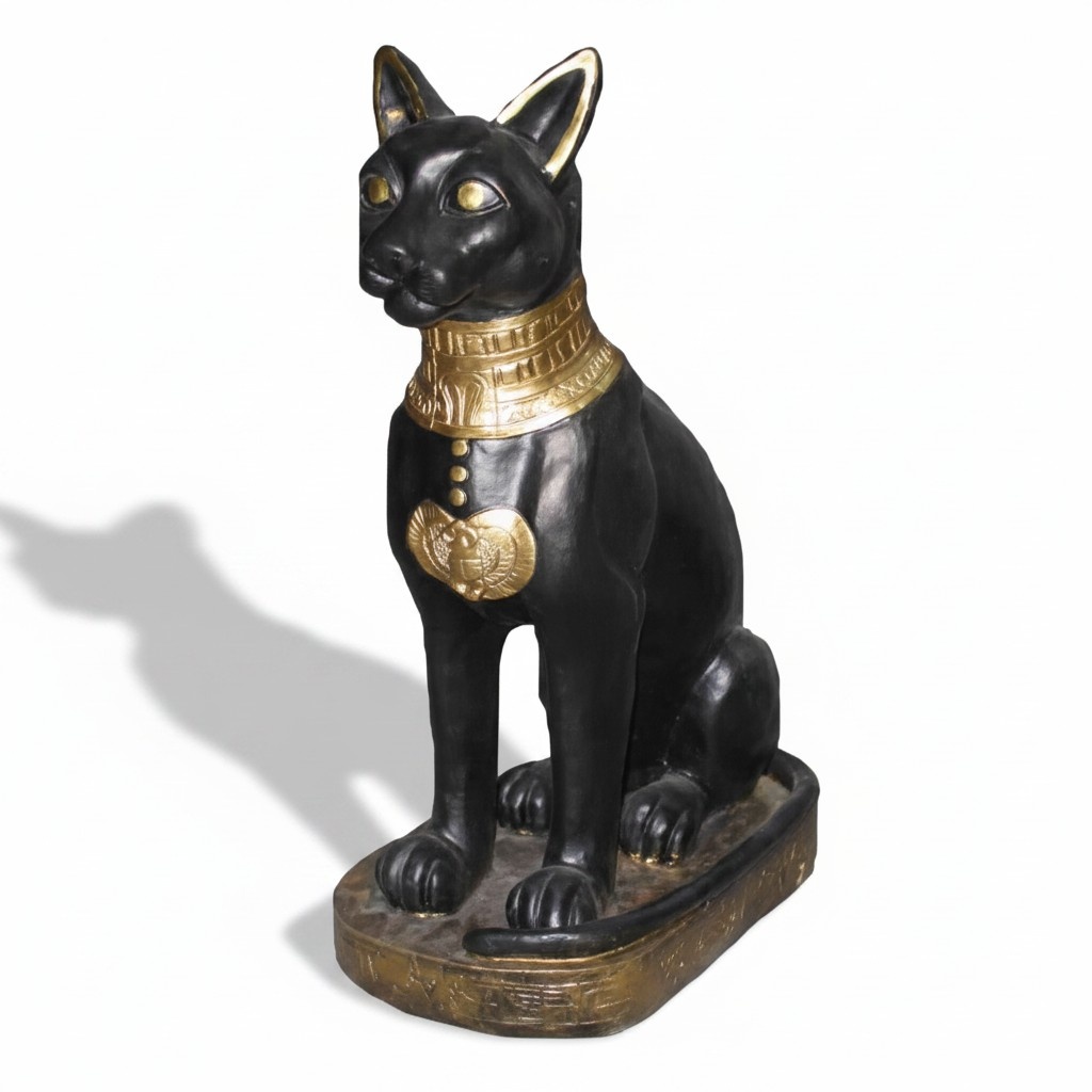 Figur Ägyptische Katze Bastet Ägypten Kunst Antik Stil Dekoration Statuen Neu