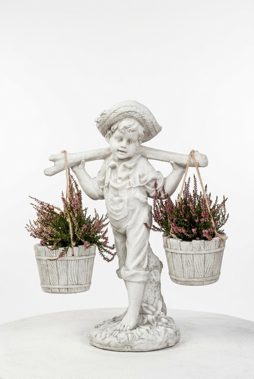 Figur Blumenkübel Pflanz Kübel Dekoration Figur Blumentöpfe Garten Vasen