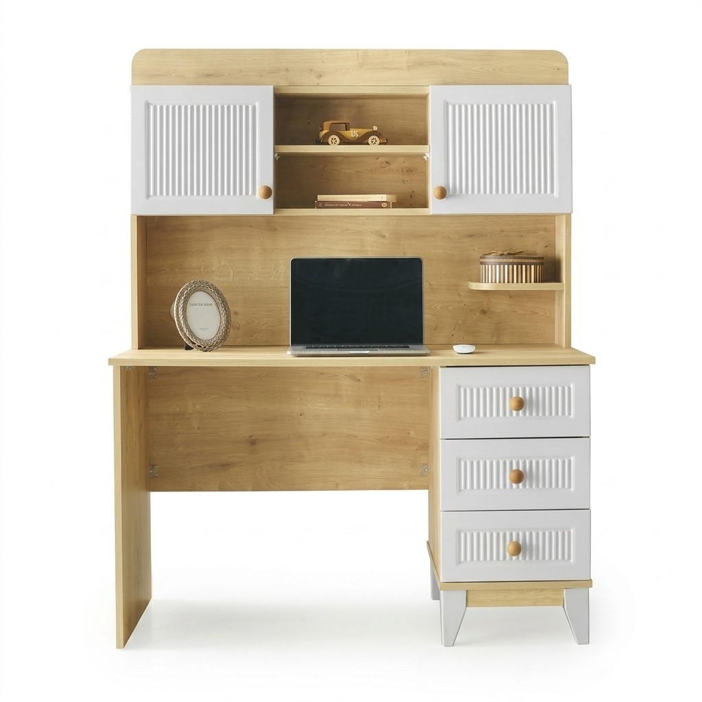 Funktionaler Schreibtisch für das Kinderzimmer mit viel Arbeitsfläche Tisch
