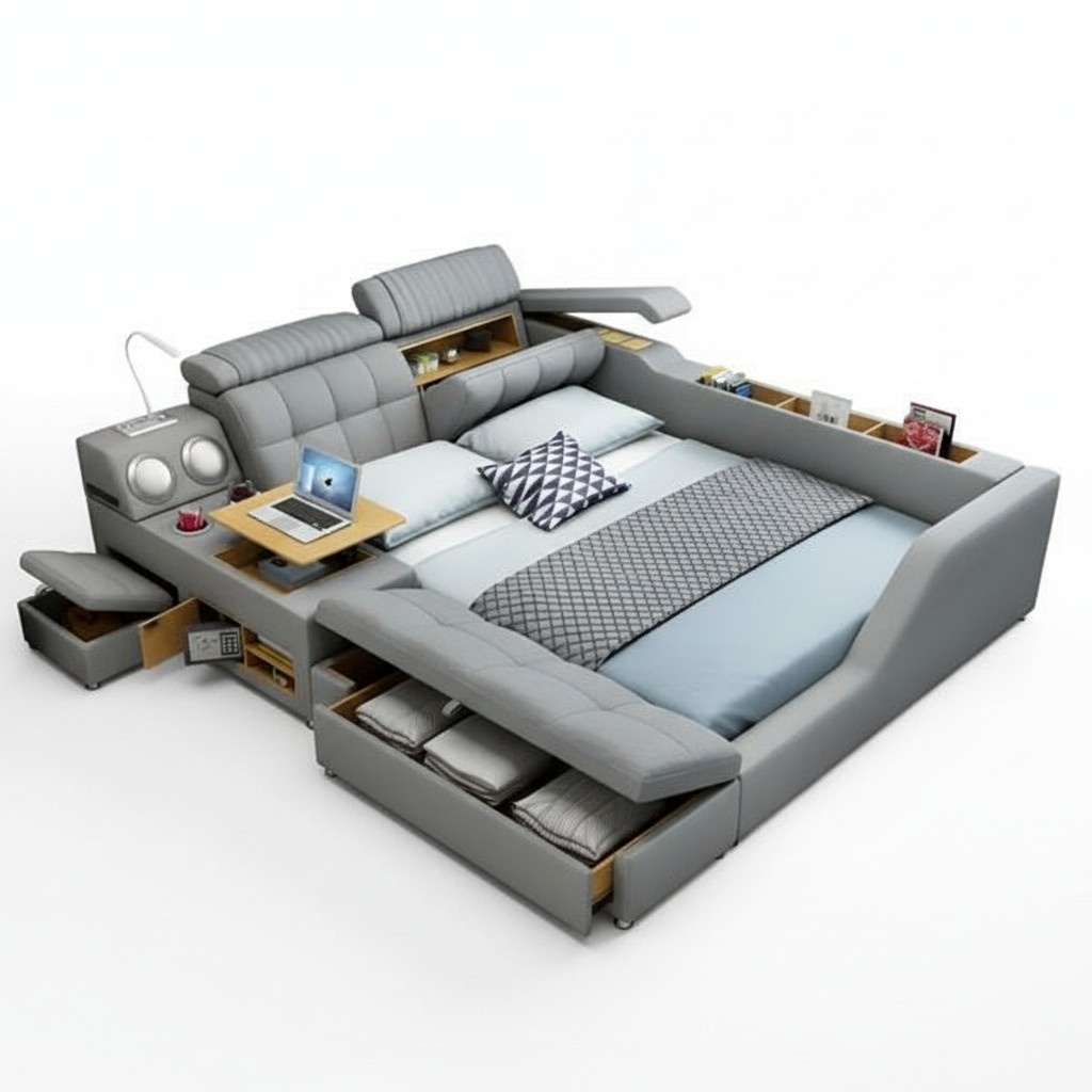 Funktionsbett Bett Multifunktion All in One Sofa Betten Doppelbett Schlafzimmer