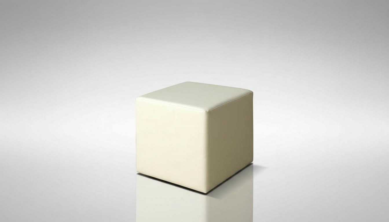 Fußhocker Hocker Leder Polster Sitz Würfel Ottoman Design Club Sitz Hocker Neu