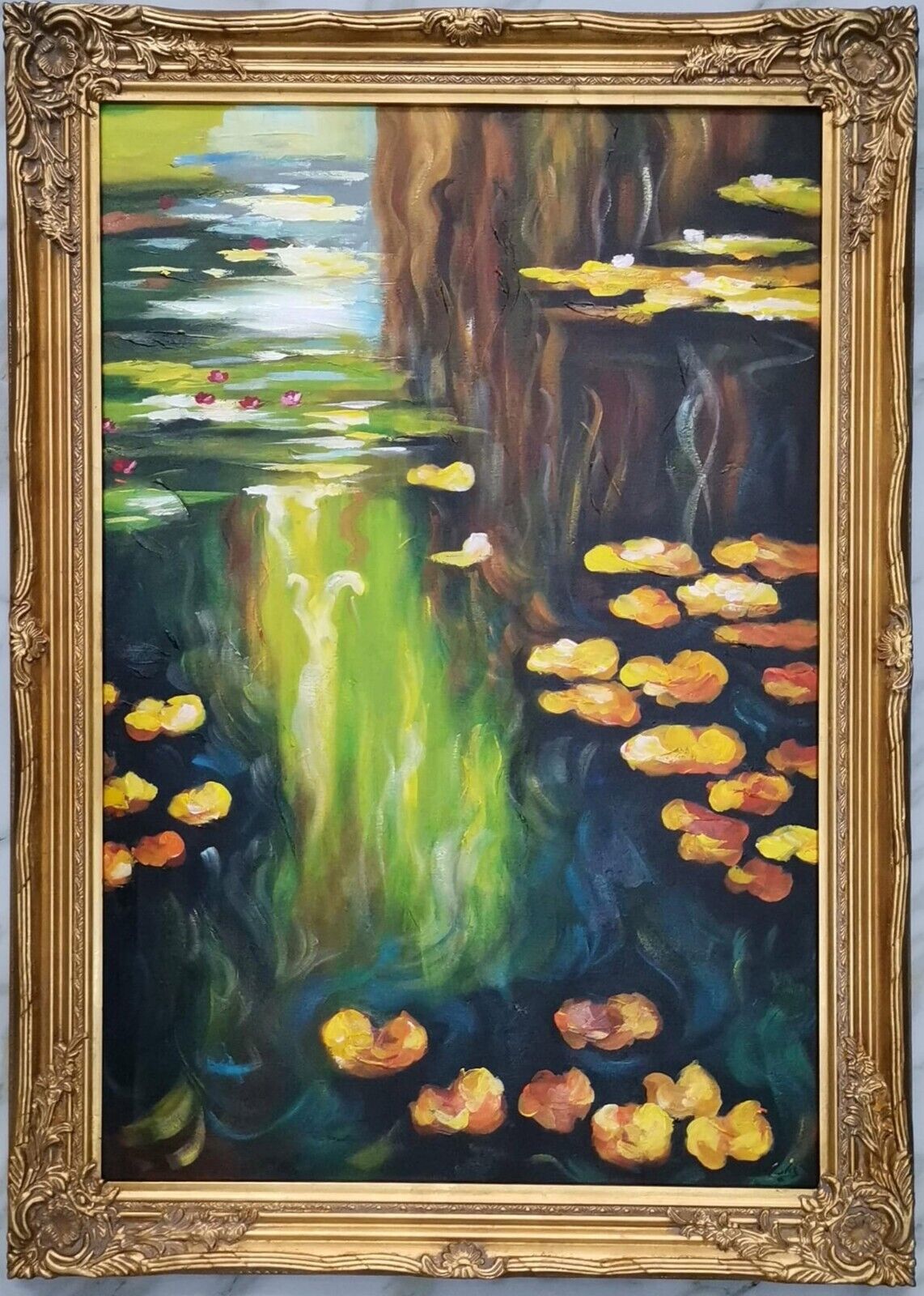 Claude Monet Wasser-Lilien Ölbild Bilder Gemälde Ölbilder Mit Rahmen Sofort