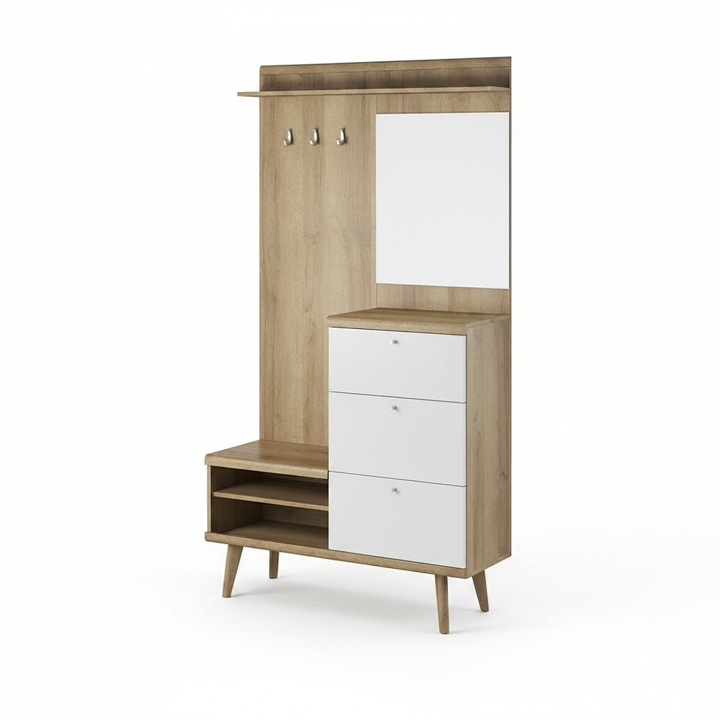Garderobe Garderobenset Flur Garderoben Dielen Set Aufbewahrung Schrank