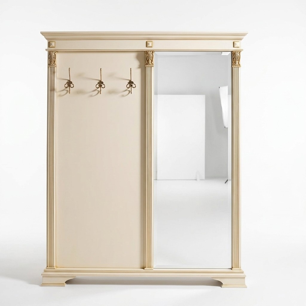 Garderobe Spiegel Flurgarderobe weiß Garderobenpaneele Darderobe Diele Italien