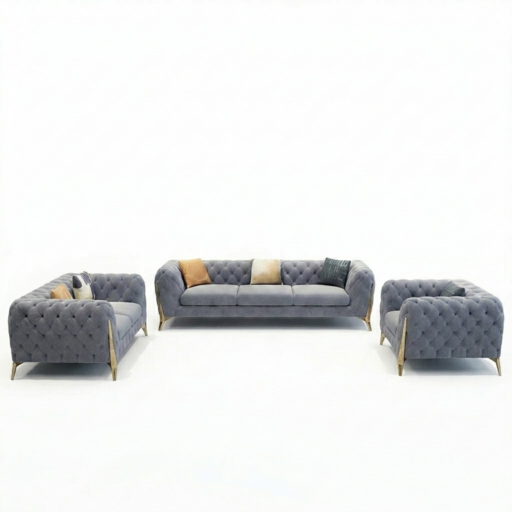 Garnitur Couch Polster Sofa Polster Sitz Garnituren 3+2 Designer Chesterfield