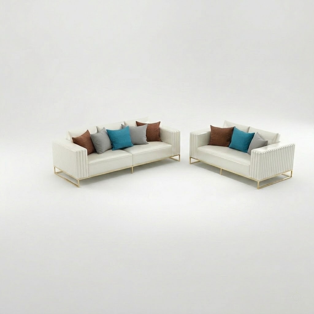 Garnitur Couch Polster Stoff Sofa Couchen Polster Sitz Garnituren 3+2+2