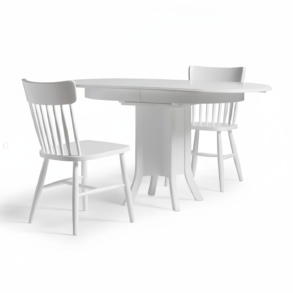 Garnitur Essgruppe Holz Esszimmer Esstisch Stühle 5tlg Weiß Essecke