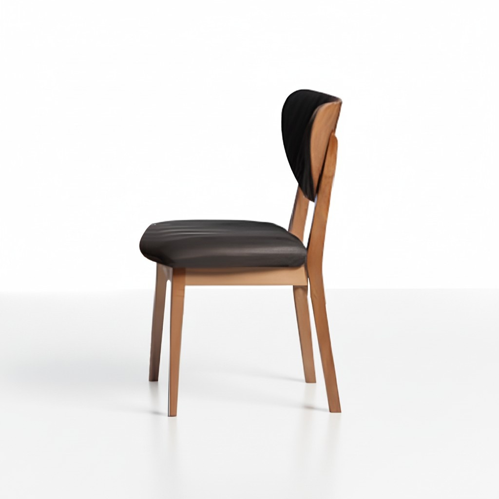 Garnitur Holzstühle Küchenstühle Esszimmerstühle Stoff 2tlg Braun Holz