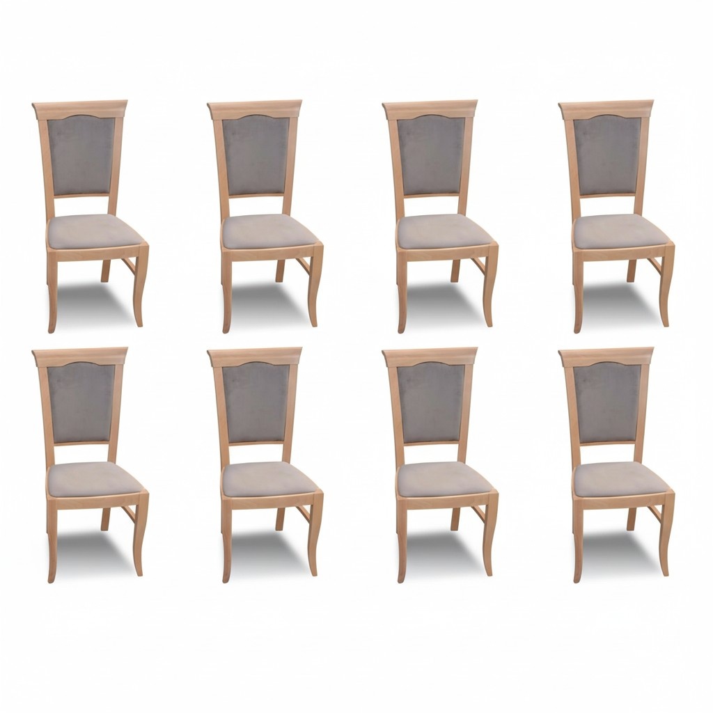 Garnitur Lehn Designer Gruppe Neu Ess 8x Stuhl Zimmer Stühle Polsterstuhl Sessel