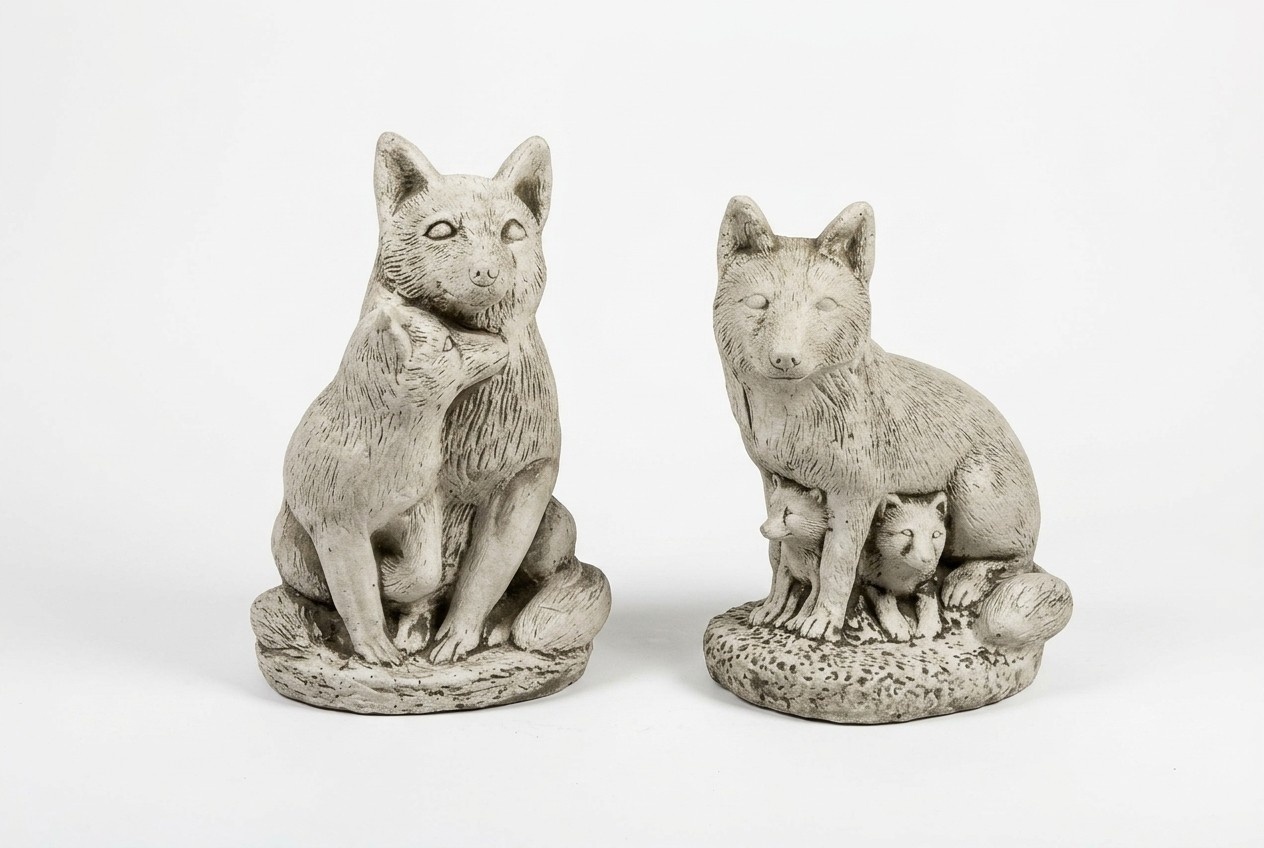 Garten Deko Fuchs Statue Skulptur Figuren Skulpturen Designer Figur Statuen