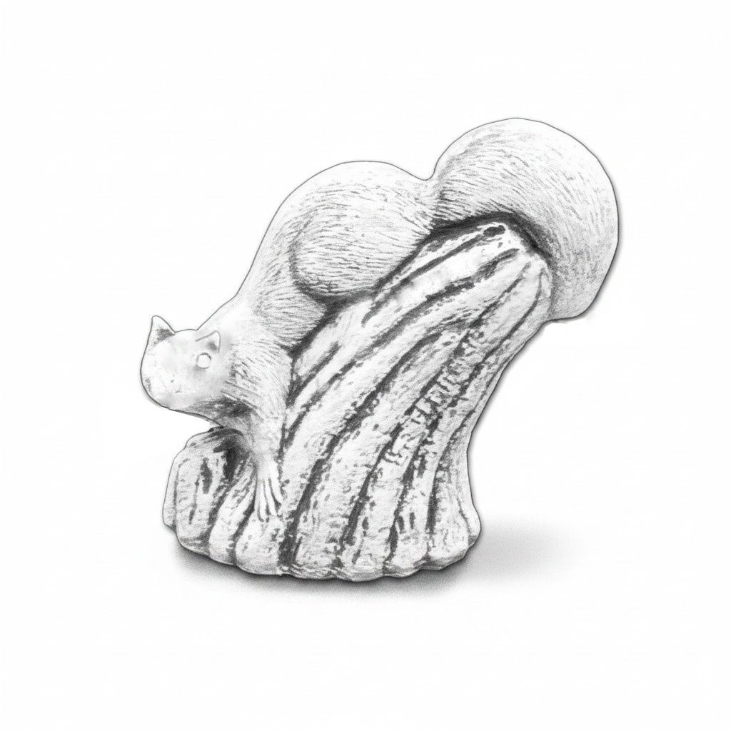 Garten Dekoration Eichhörnchen Terrasse Stein Figuren Figur Statue Skulptur