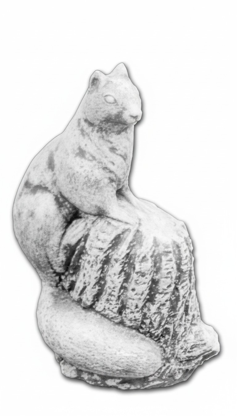 Garten Dekoration Eichhörnchen Terrasse Stein Figuren Figur Statue Skulptur