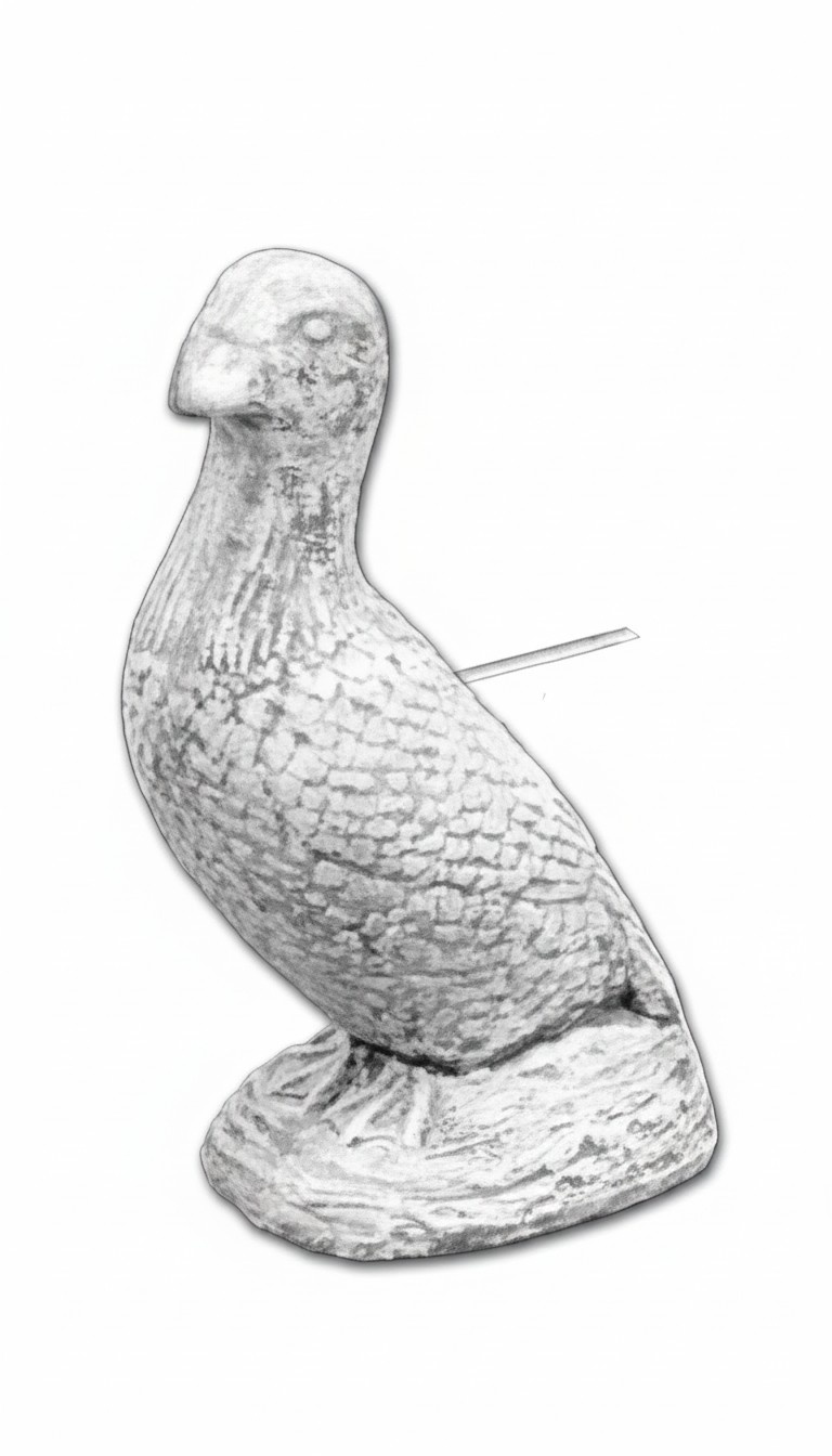 Garten Dekoration Ente Terrasse Stein Figuren Figur Statue Skulptur Vogel