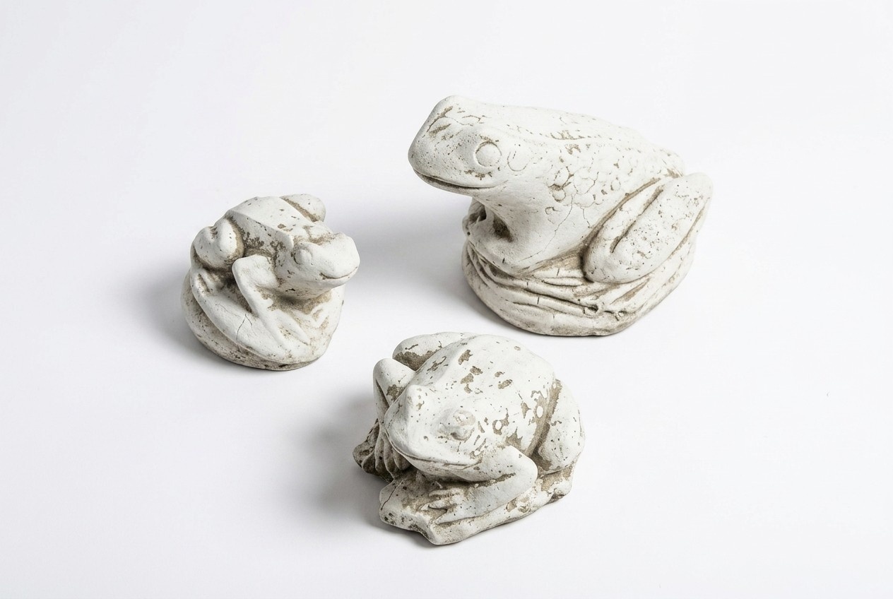 Garten Dekoration Frosch Terrasse Stein Figuren Figur Deko Statue Skulptur