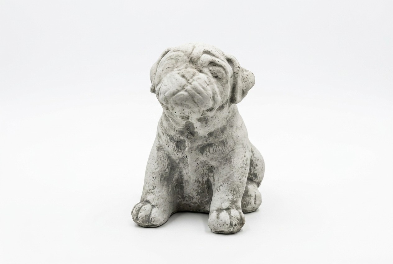 Garten Dekoration Hund Terrasse Stein Figuren Figur Deko Statue Skulptur