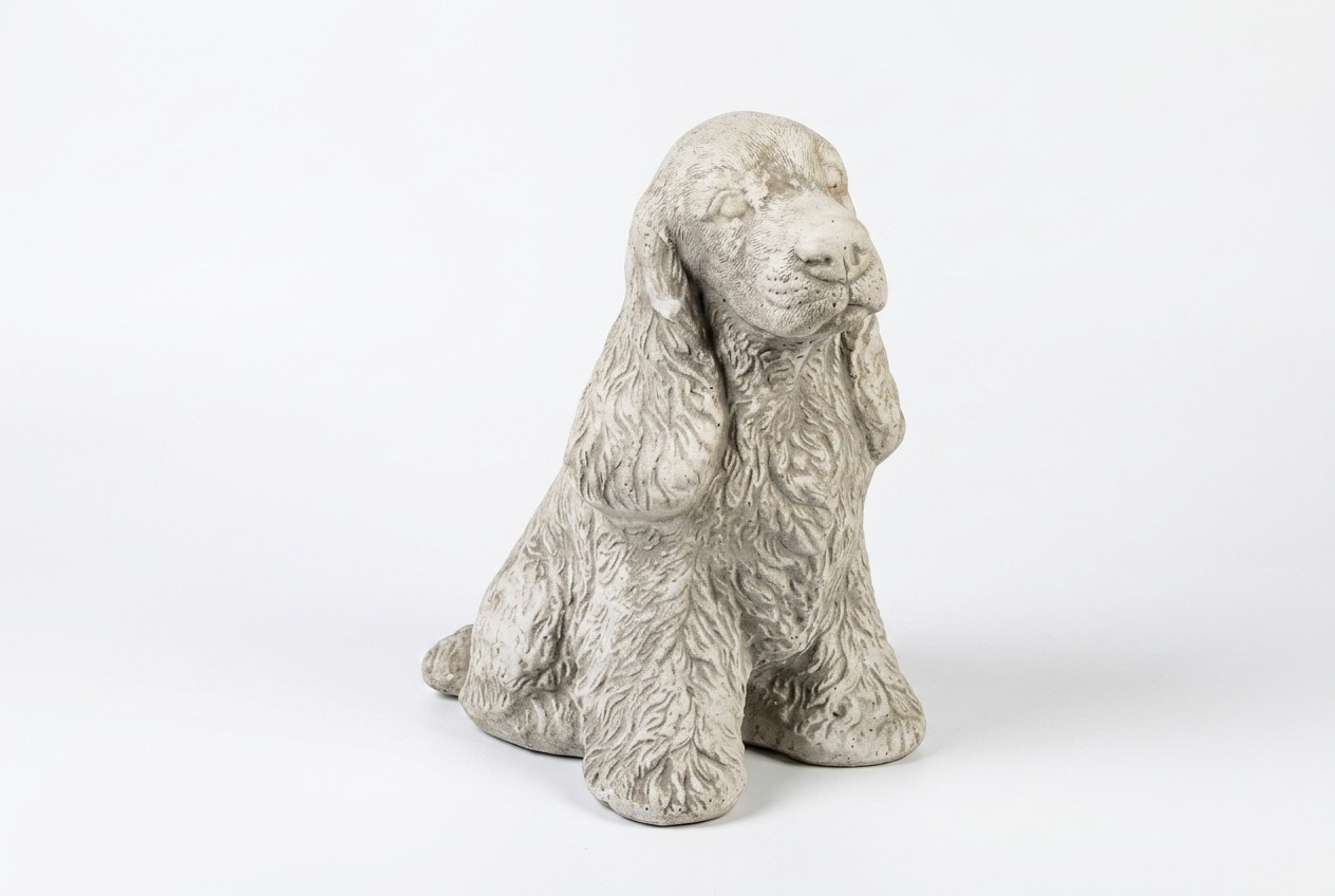 Garten Dekoration Hund Terrasse Stein Figuren Figur Deko Statue Skulptur