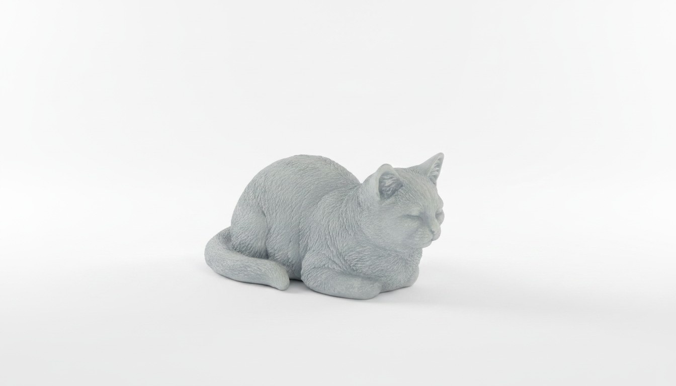 Garten Dekoration Katze Terrasse Stein Figuren Figur Deko Statue Skulptur
