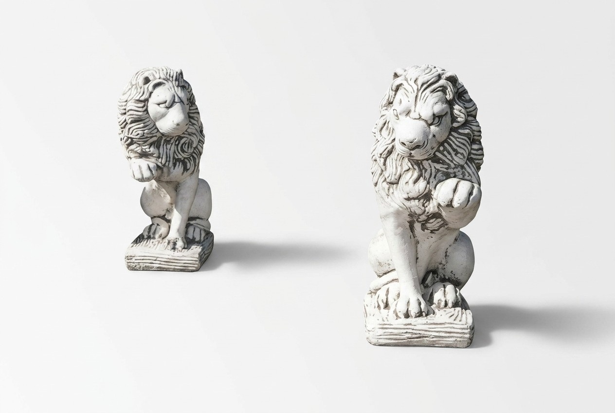 Garten Dekoration Löwe Statue Skulptur Figuren Skulpturen Designer Figur
