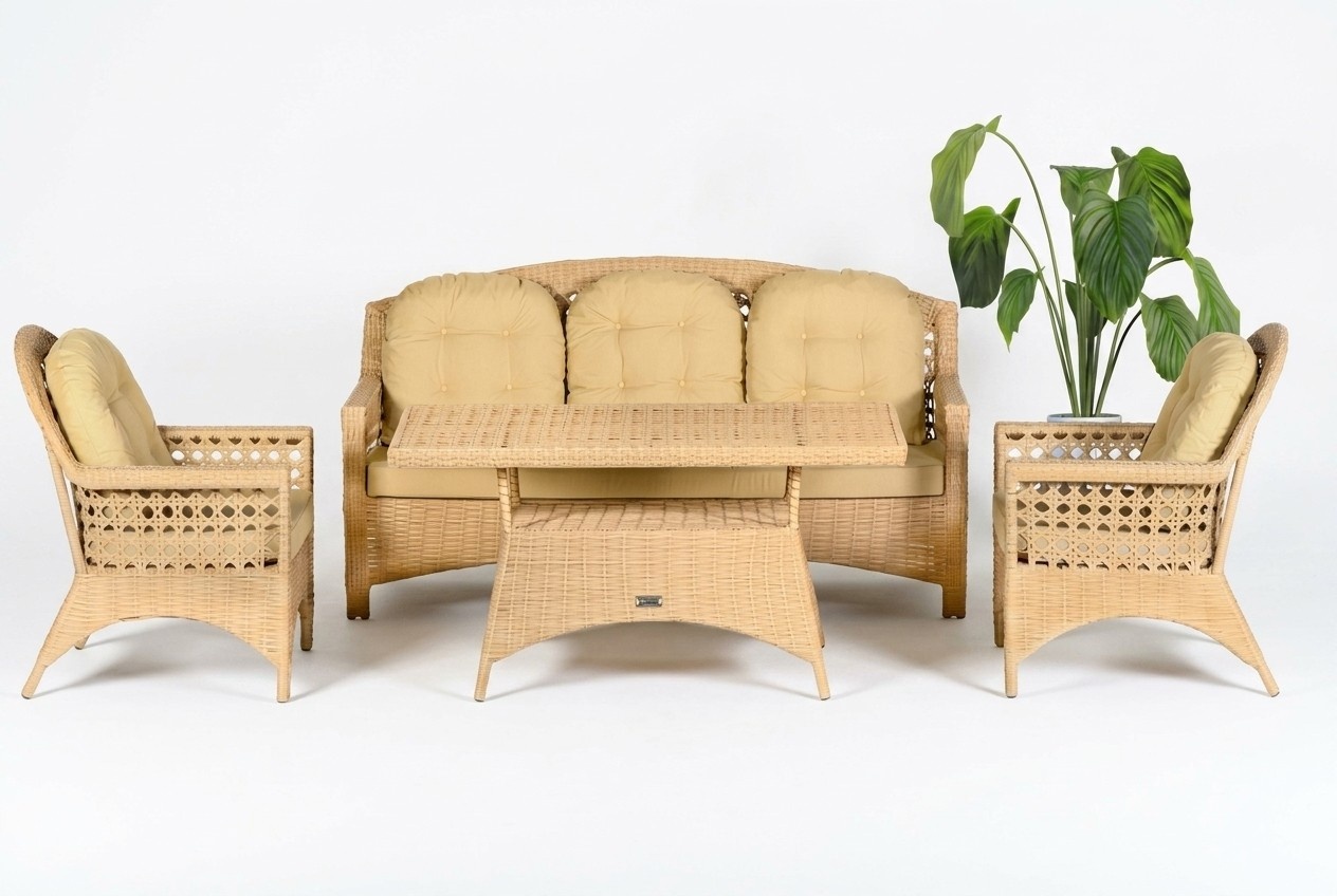 GartenMöbel Set4tlg Sofagarnitur Terrasse Sofa Couchtisch Benutzerfreundlichkeit