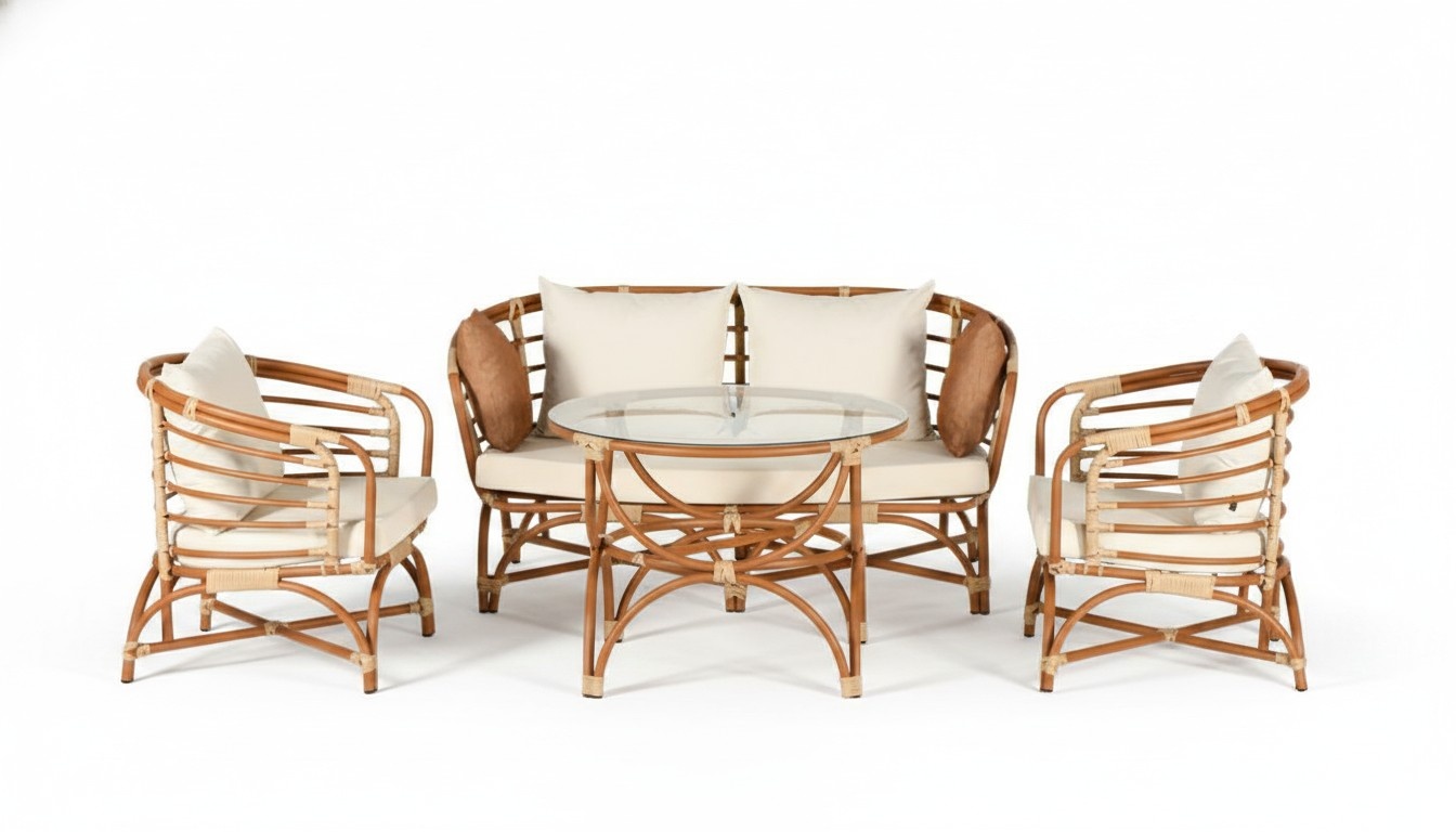 Gartenmöbel Sofagarnitur Sofa 2 Sitzer Tisch Sessel Veranda Sitzgruppen Modern