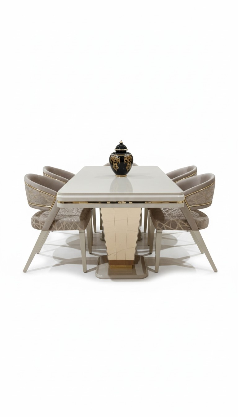 Gemütliches Esstisch Set Tisch mit 4 freundlichen Stühlen Elegantes