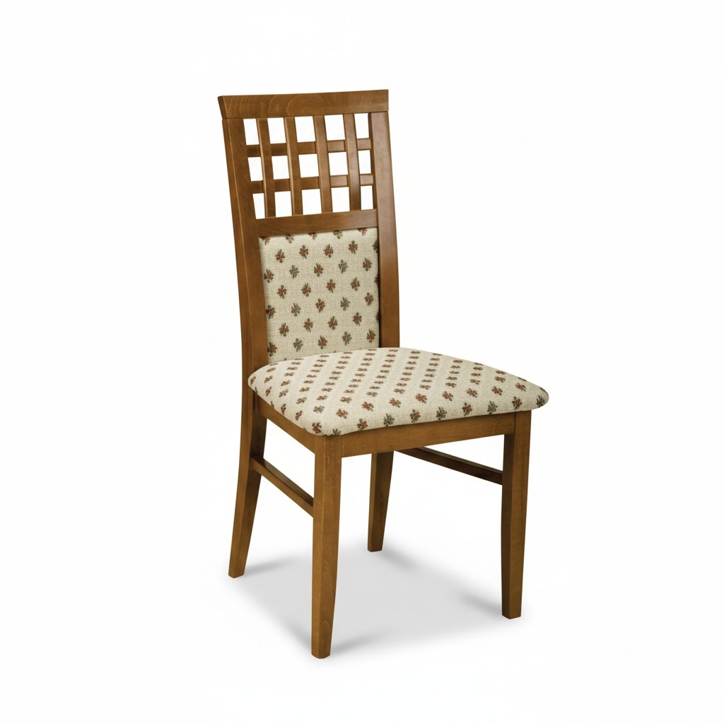 Gepolsterte Esszimmer Stühle 6x Stuhl Gruppe Stühle Garnitur Textil Stoff Holz