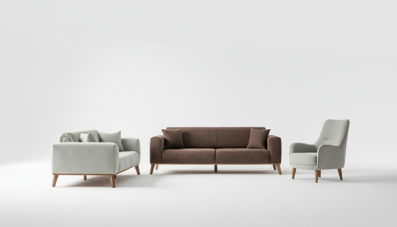 Geräumige 3+3+1 Sofagarnitur Stilvolles Design Sitzgarnitur Couchen Polster