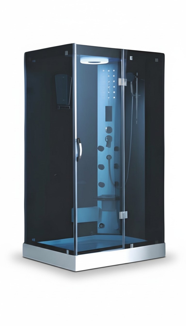 Glas Duschkabine Duschbox Komfortdusche Wellnessdusche Duschraum 120x90 cm