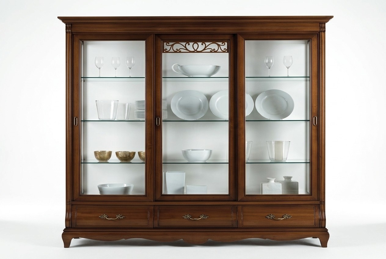 Glasschrank Vitrine Vitrinen Schrank Regal Holz Schrank System Regale Wohnzimmer