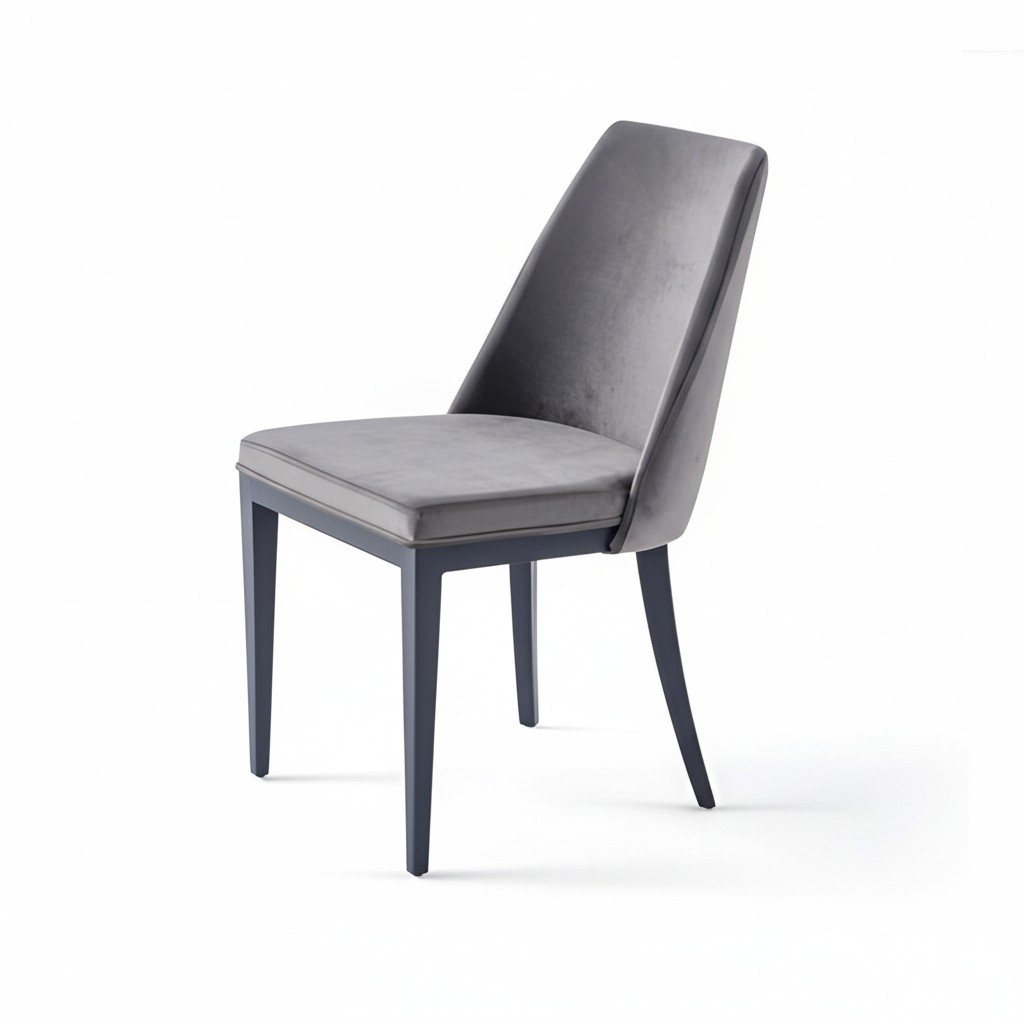 Grau Luxus Polsterstuhl Stuhl Küchenstuhl Esszimmerstuhl Holzstuhl Stühle