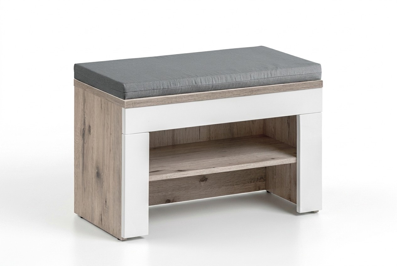 Grau Schuhregal mit kissen Regal Moderne Design Neu Möbel Holz