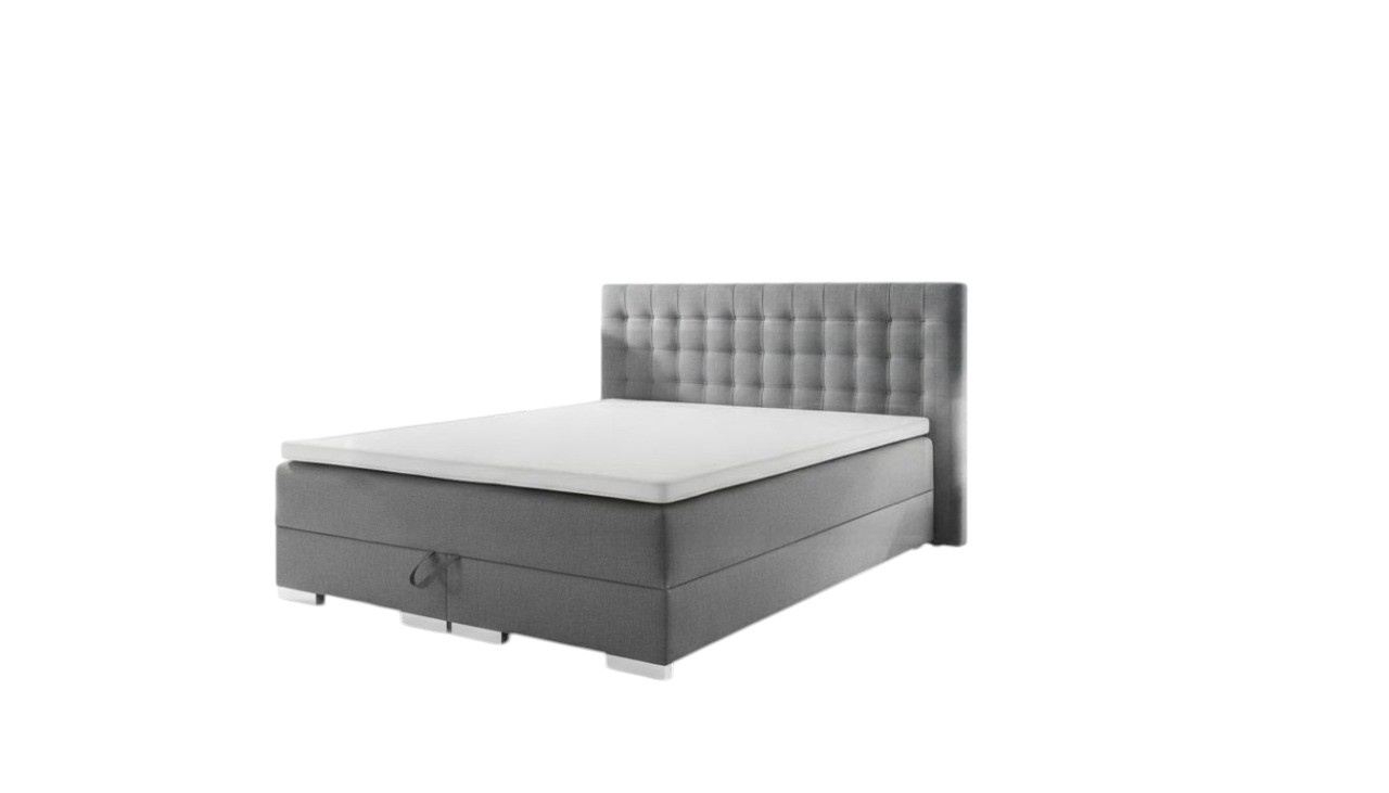 Graue Betten Boxspringbett inkls. Matratze Toppe Komplett Schlafzimmer Bett Neu