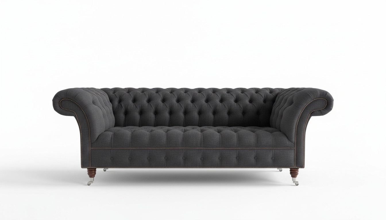 Graue Designer Sofa Couch Polster XXL Textil Leder 3 Sitzer Big Sofas