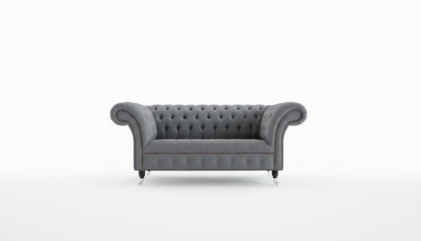 Graue Designer Sofa Couch Polster XXL 2 Sitzer Big Sofas Couchen Textil