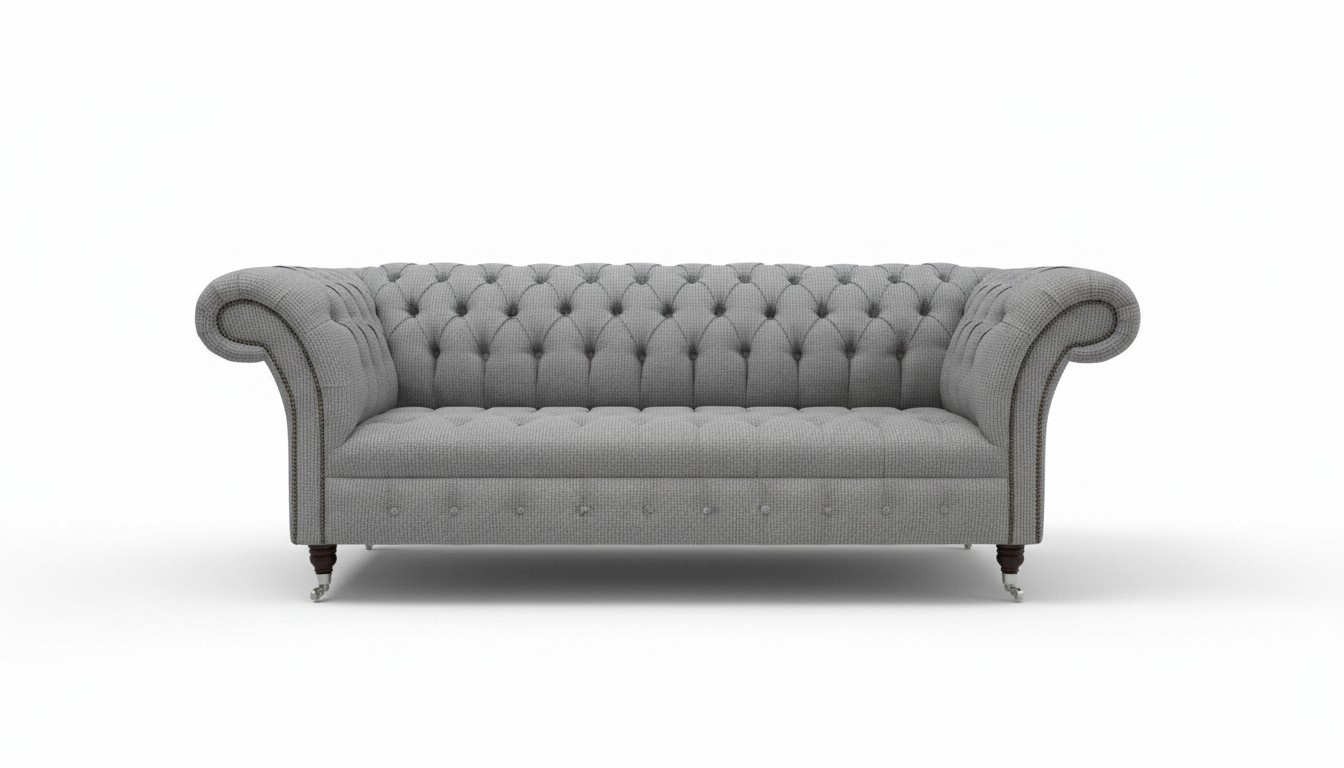 Graue Designer Sofa Couch Polster XXL 3 Sitzer Big Sofas Couchen Textil