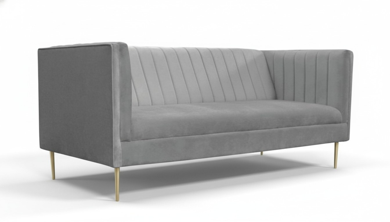 Graue Sofa Dreisitzer Luxus Möbel Neu Modern Design Textil Wohnzimmer Couchen