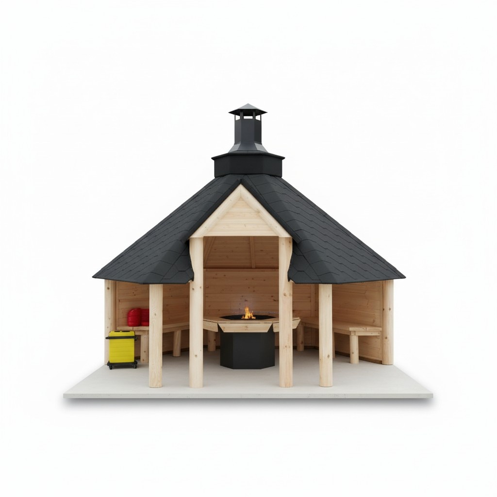 Grill Offene Grillkota Outdoor Grills Holz Grillecke Kota Offene bis 15 Personen