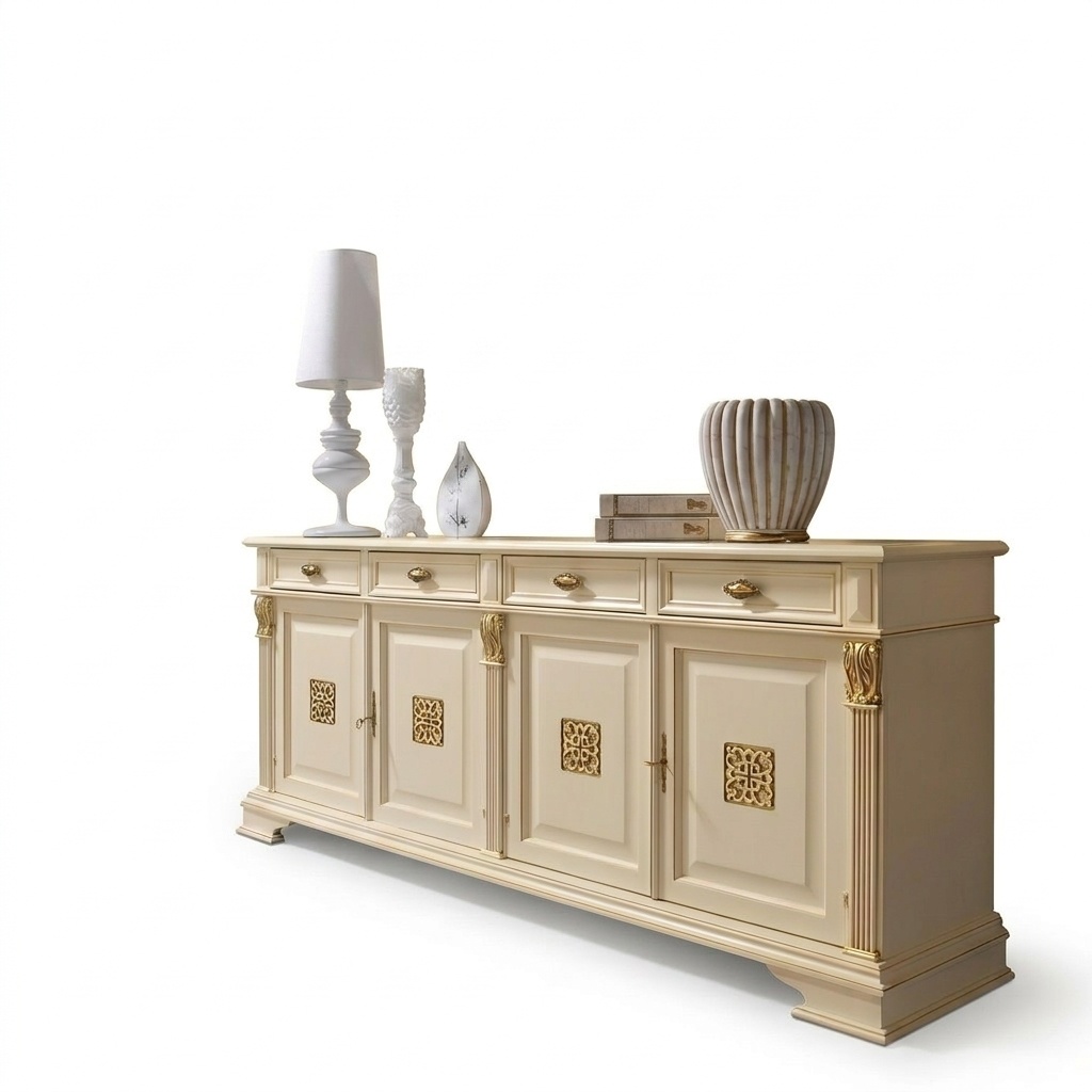 große Buffet Kommode Kommoden Schrank Barock Rokoko Anrichte Konsole Möbel holz