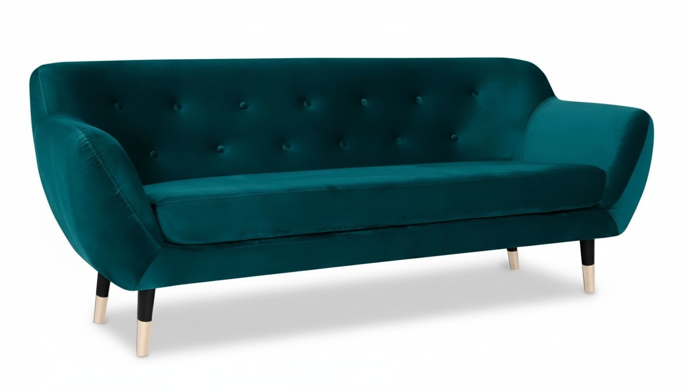 Grün Sofa Wohnzimmer Design Couchen Polster Stoff Sofas Dreisitzer Chesterfield