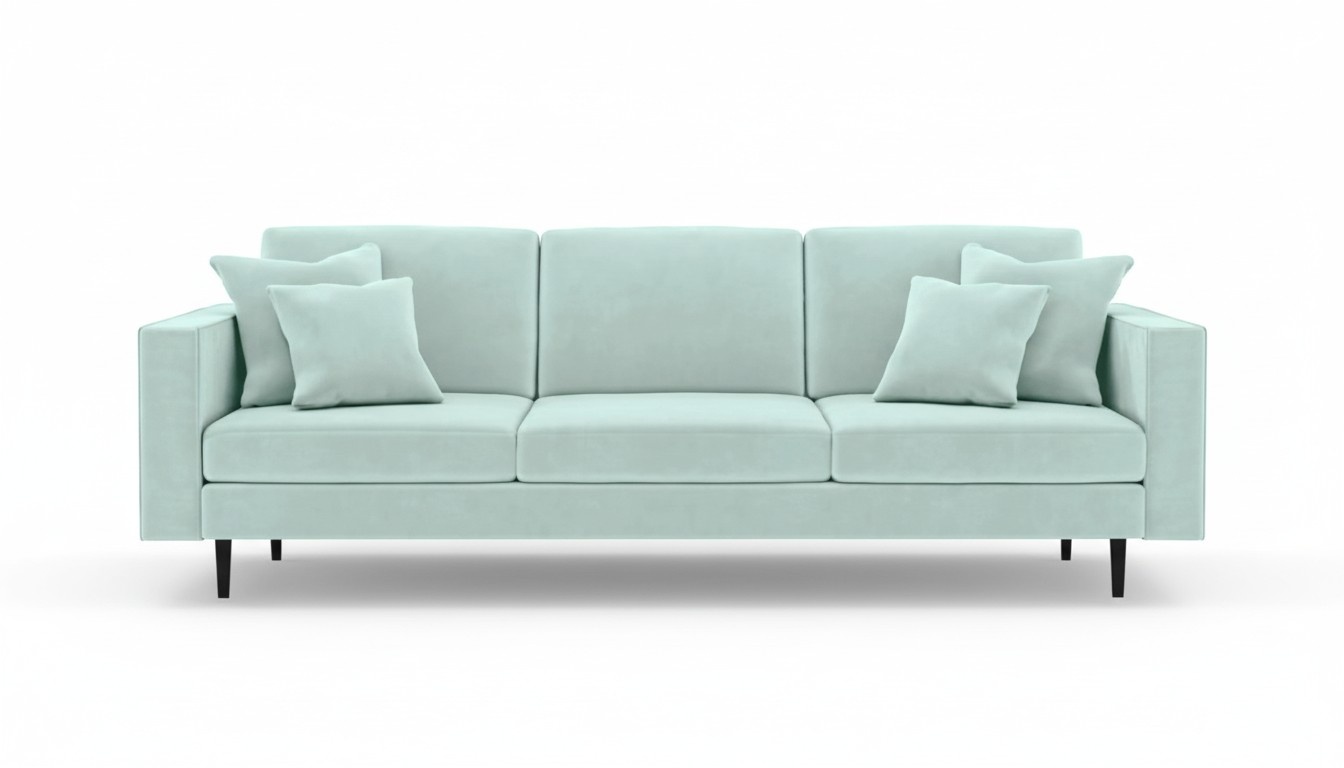 Grüne Stoff Italienische Möbel Wohnzimmer Design Couchen Polster Sofa Sofas xxl