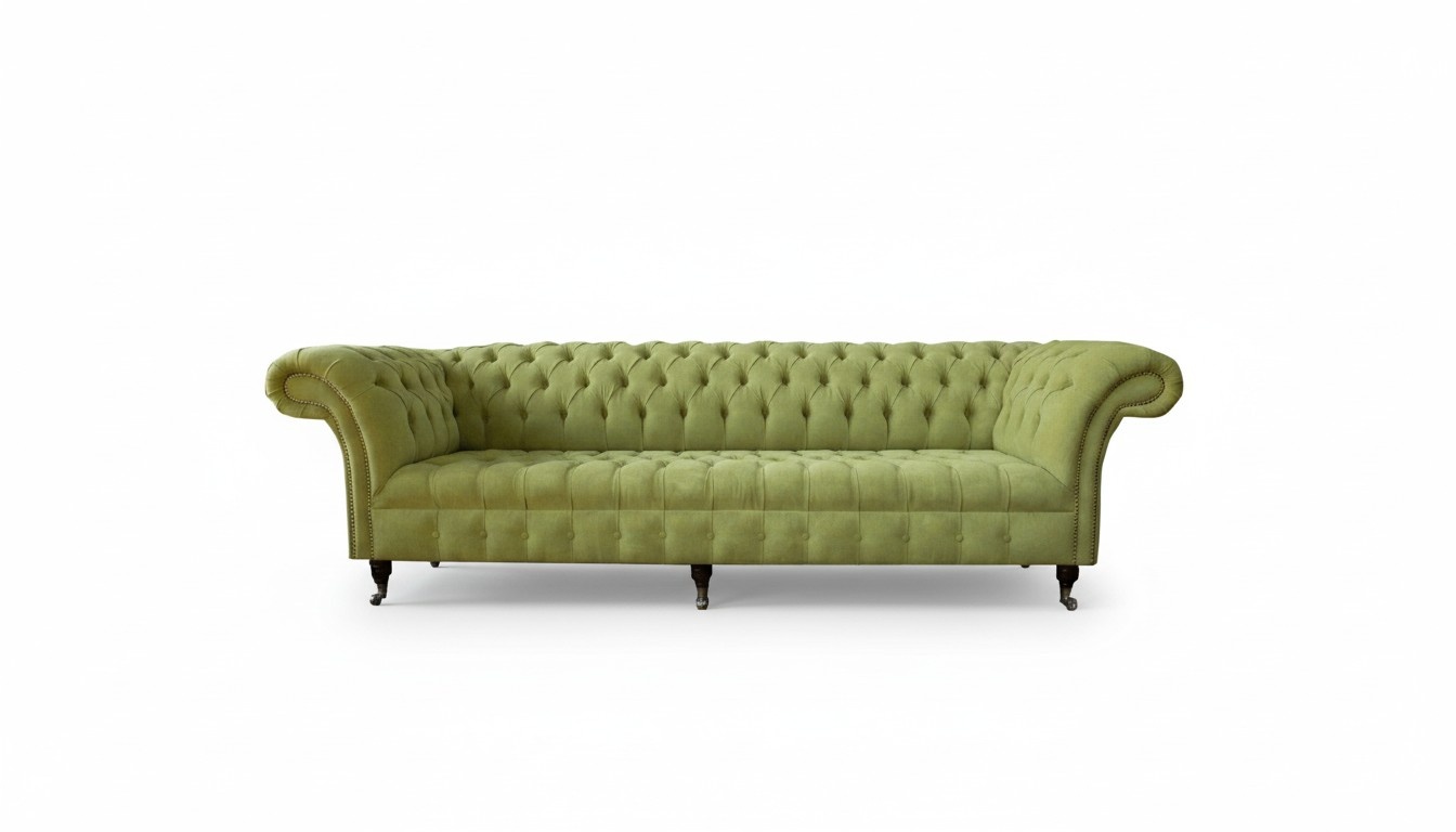 Grüne Viersitzer Polster Sofa 4er Sitz Möbel Big Sofas Sofas Couch 265cm Neu