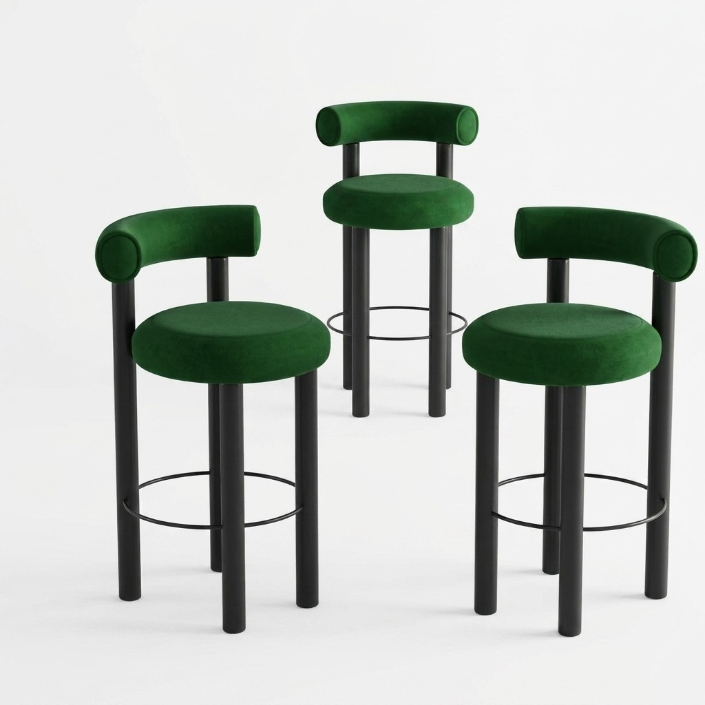 Grüner Moderner Barstuhl Designer Loungesessel Stilvoller Einsitzer