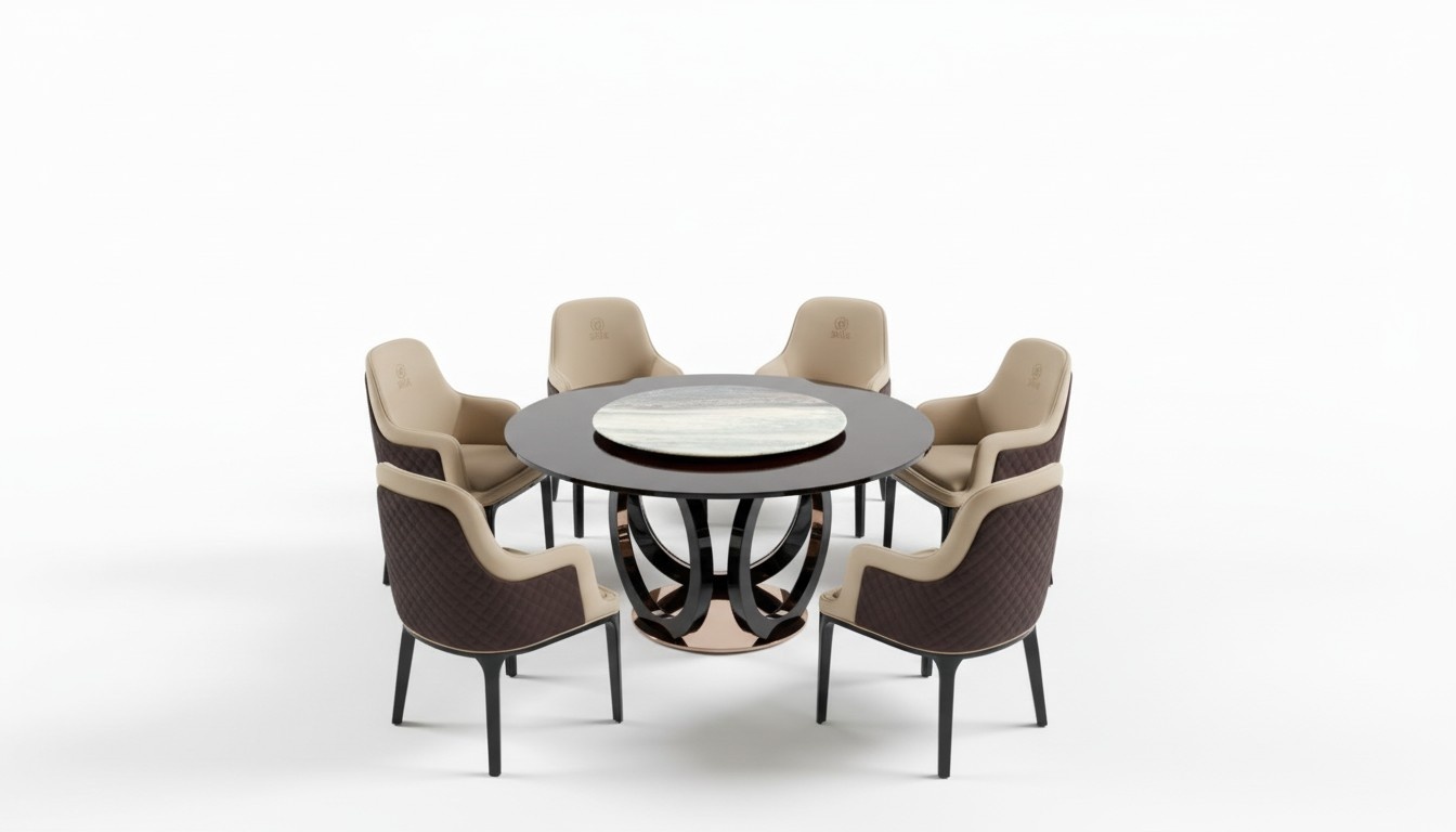 Gruppe Ess Tisch Sitz Wohn Zimmer Garnitur Tische Polster Holz Stuhl 6x Stühle