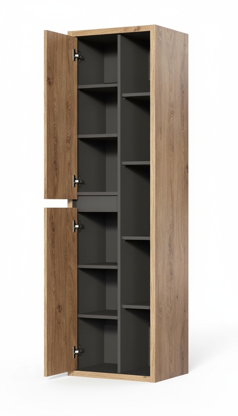 Hängeschrank Regal Hochschrank Schränke Schrank Badezimmer Möbel Holz 50x35x170