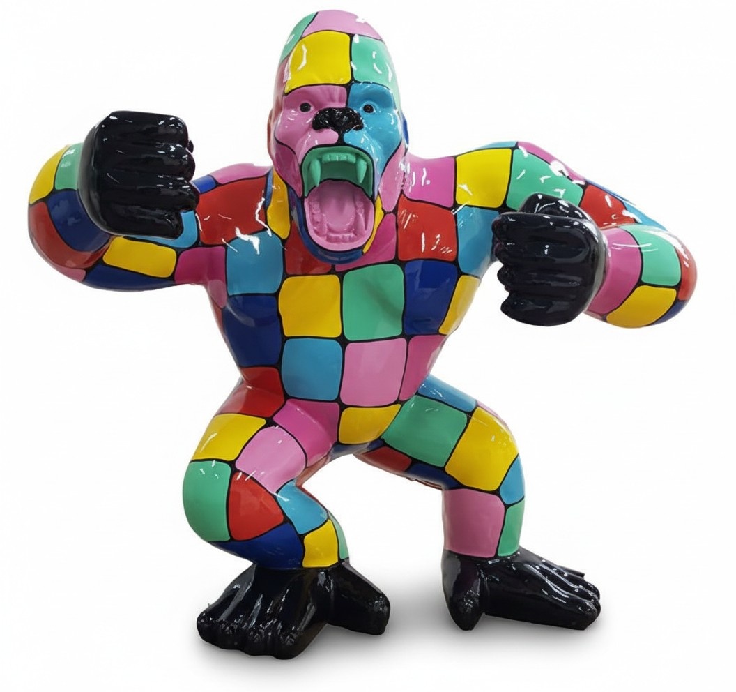 Handarbeit Abstrakte Figur Statue Design Bunte Designer Skulptur 70cm