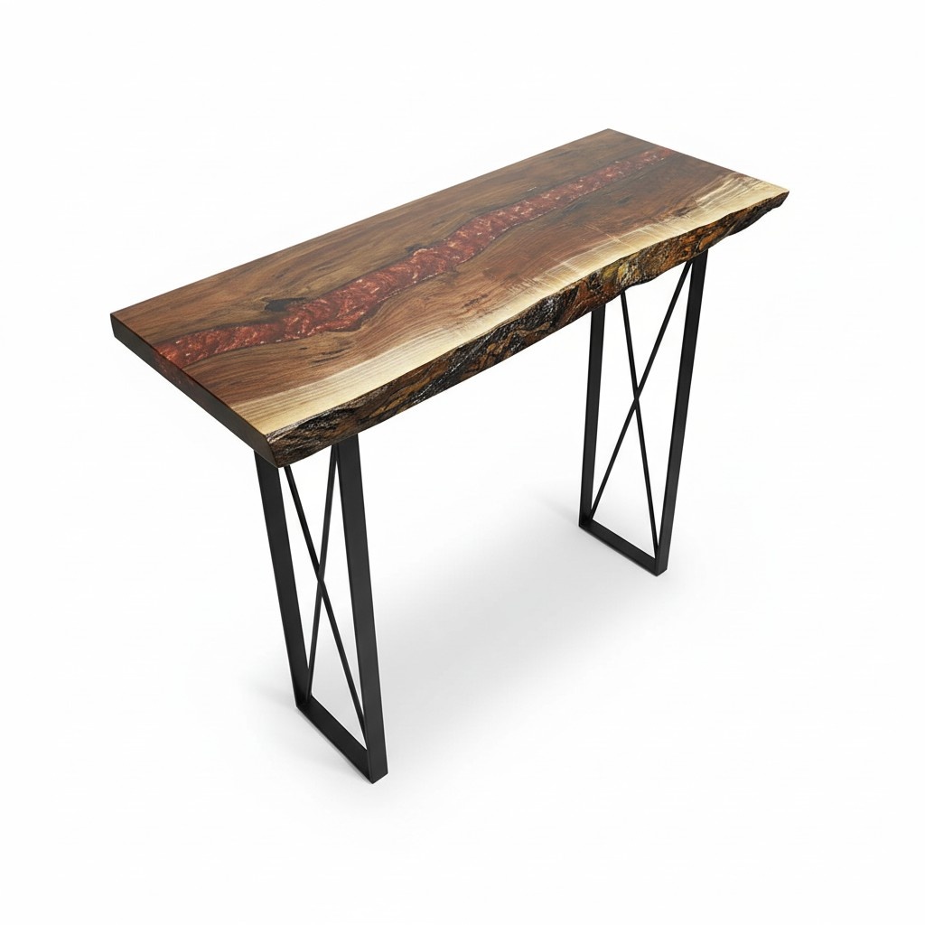 Handarbeit massiver Couchtisch Designer Tisch Epoxid Konsole Tische