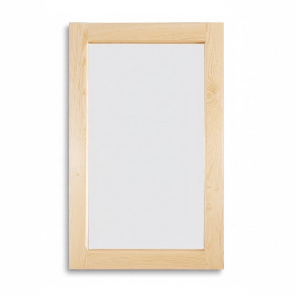 Handgemachter Spiegel Echtholz Massiver Rahmen Kiefer Wandspiegel 50 * 80 cm Neu