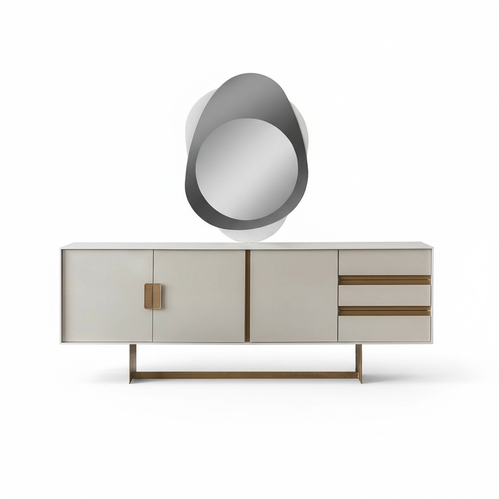 Hellbeige Anrichte Designer Esszimmer Möbel Luxuriöse Kommode Holzmöbel
