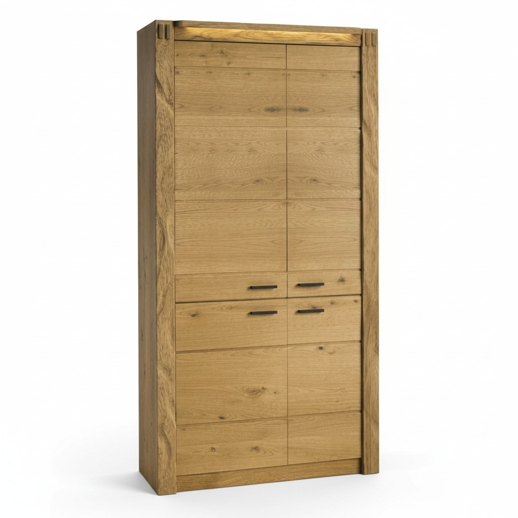 Hochschrank Mehrzweck Schrank Schubladen Wohnzimmer Regal Vitrine Antik Stil Neu