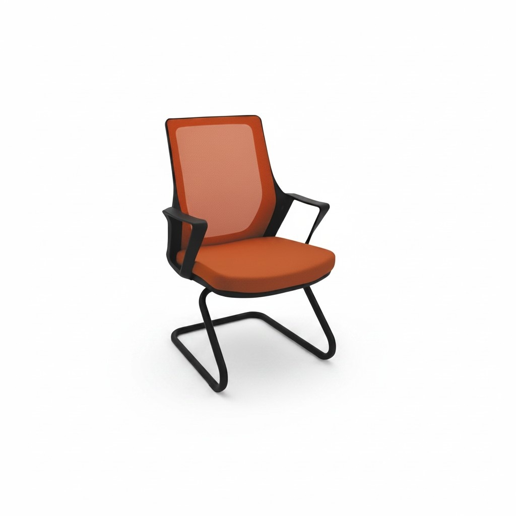 Hochwertig Bürostuhl Orange Schreibtischstuhl Modern Textilstuhl Stoff neu